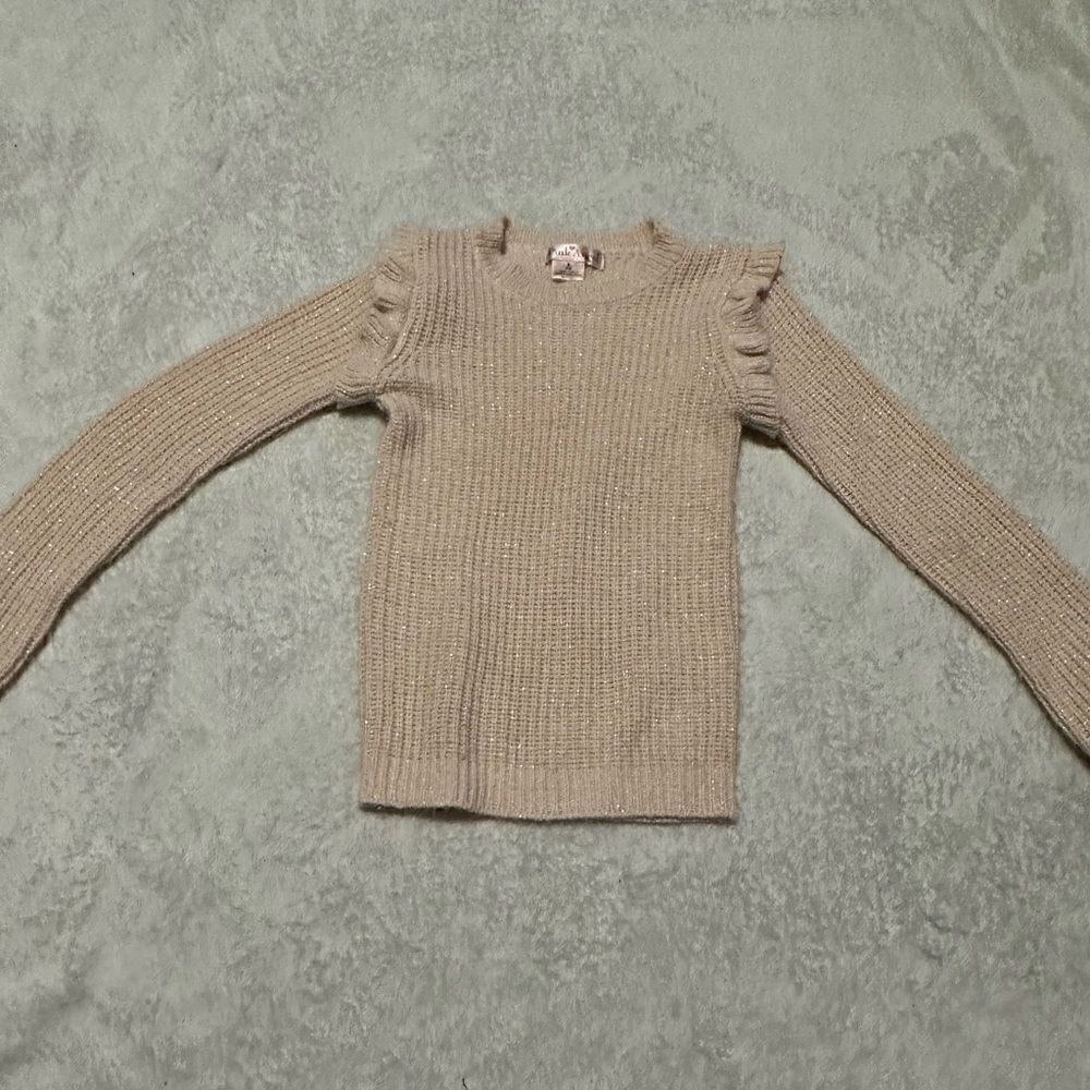 Pink Angel - girls pink long sleeve sweater - size S 7/8